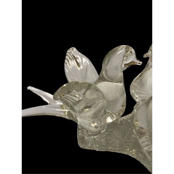 Murano glass 3 birds on a branch - Picture 3 of 5